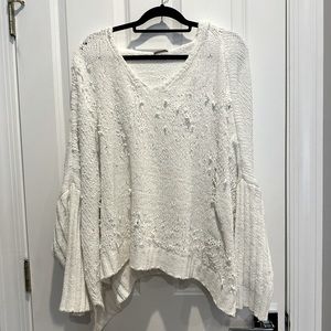 White oversized sweater